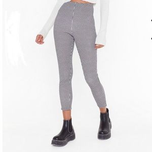 Nasty Gal Houndstooth Legging Pants